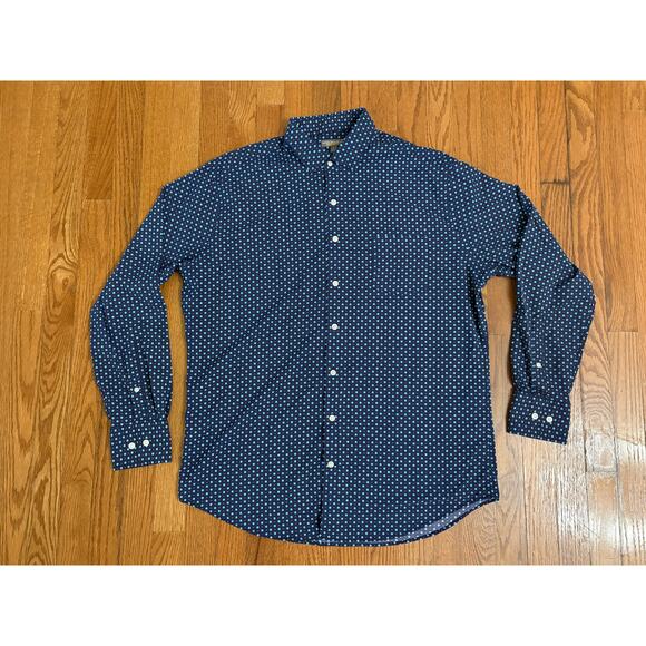 Peter Millar Summer Comfort Men’s Button Down Shirt Size Large Blue Floral Print - Picture 1 of 5